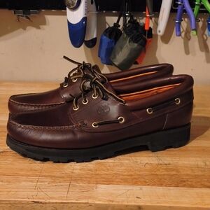 Timberland Dark Brown Leather Boat Shoes